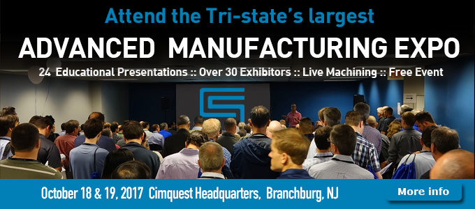 Cimquest cordially invites you to our annual Advanced Manufacturing Expo and Open House, to be held at Cimquest’s Branchburg, NJ Headquarters on October 18 & 19, 2017.